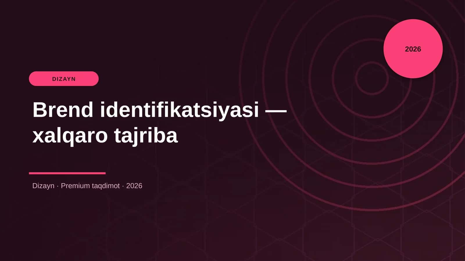Brend identifikatsiyasi — xalqaro tajriba