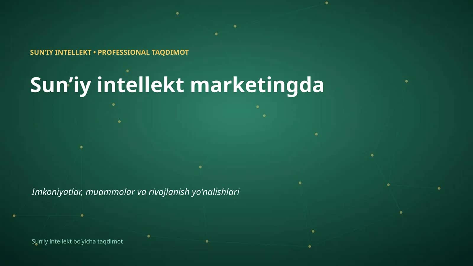 Sunʼiy Intellekt Marketingda