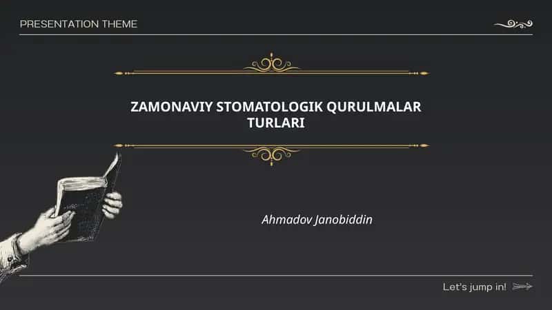 ZAMONAVIY STOMATOLOGIK QURULMALAR TURLARI