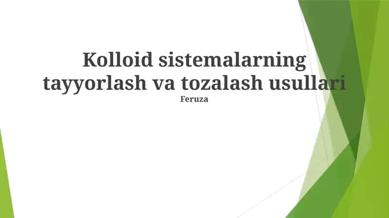 Tarqalish usullari