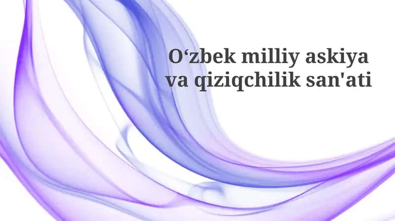 Oʻzbekmilliyaskiyavaqiziqchiliksan'ati