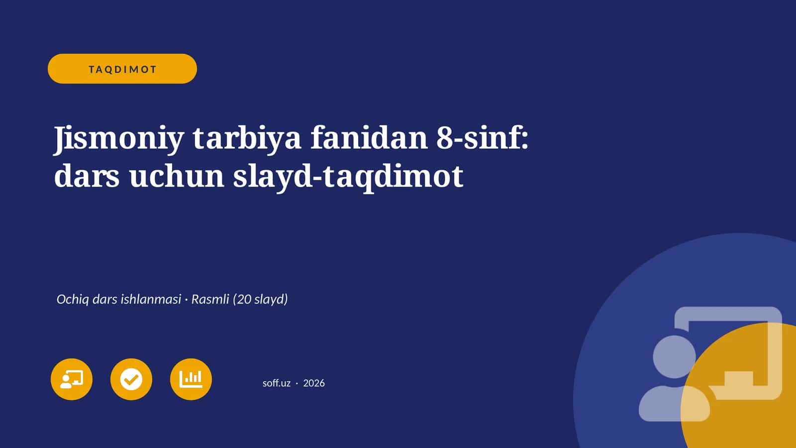 Jismoniy tarbiya fanidan 8-sinf: dars uchun slayd-taqdimot