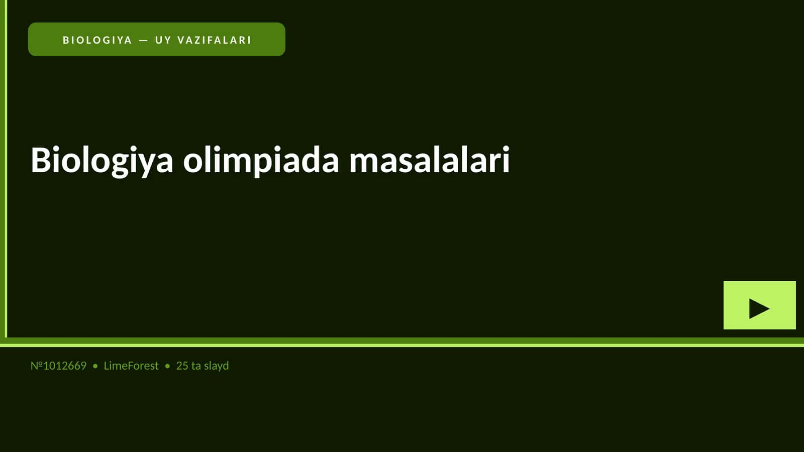 Biologiya olimpiada masalalari