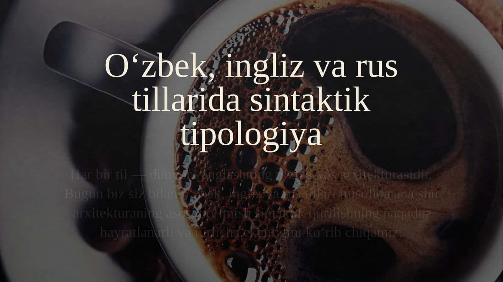 Sintaktik tipologiya
