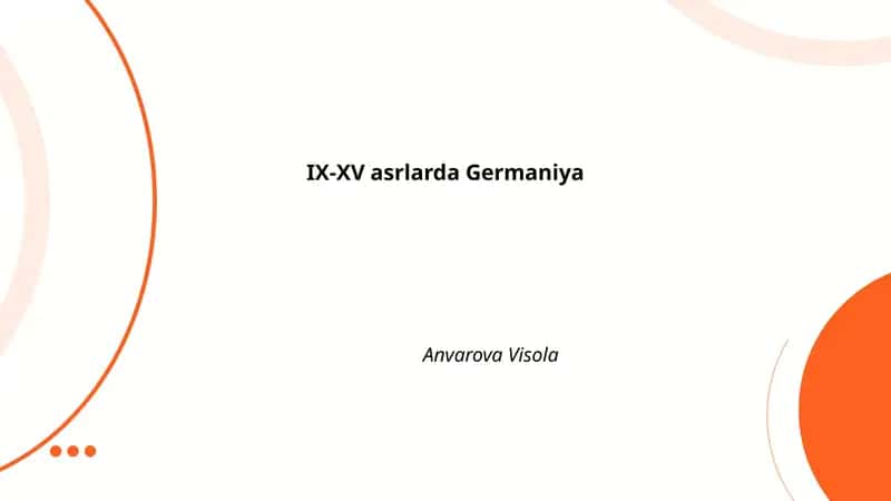IX-XV asrlarda Germaniya
