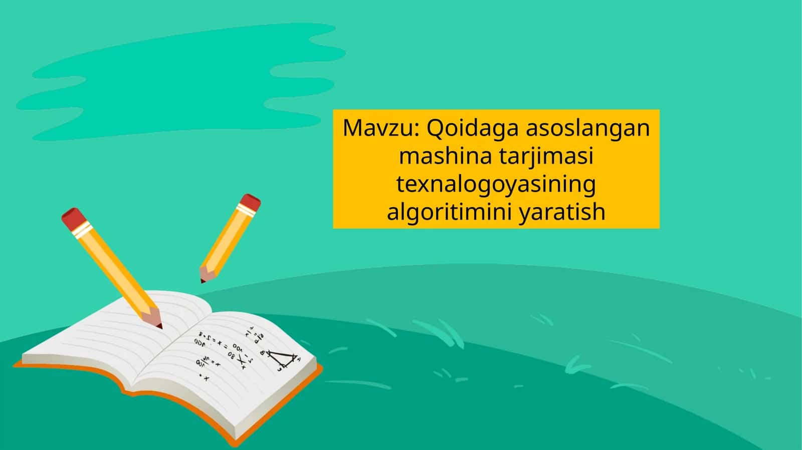 Qoidaga asoslangan mashina tarjimasi texnalogoyasining algoritimini yaratish