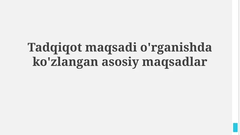 Maqsadlarni Shakllantirish va Baholash