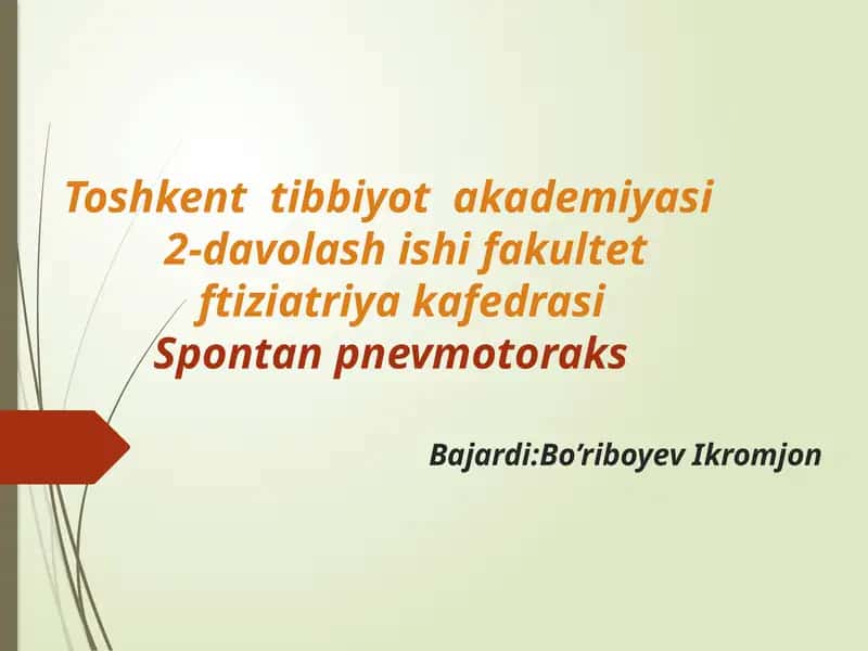 Spontanpnevmatoraks