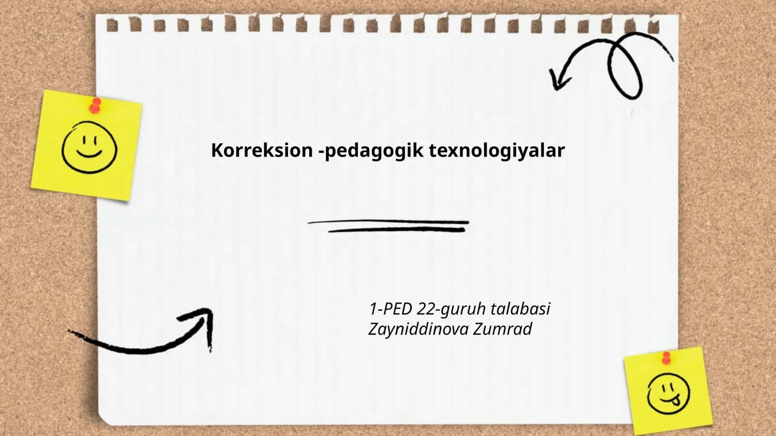 Korreksion ta'limda yangi pedagogik texnologiyalar
