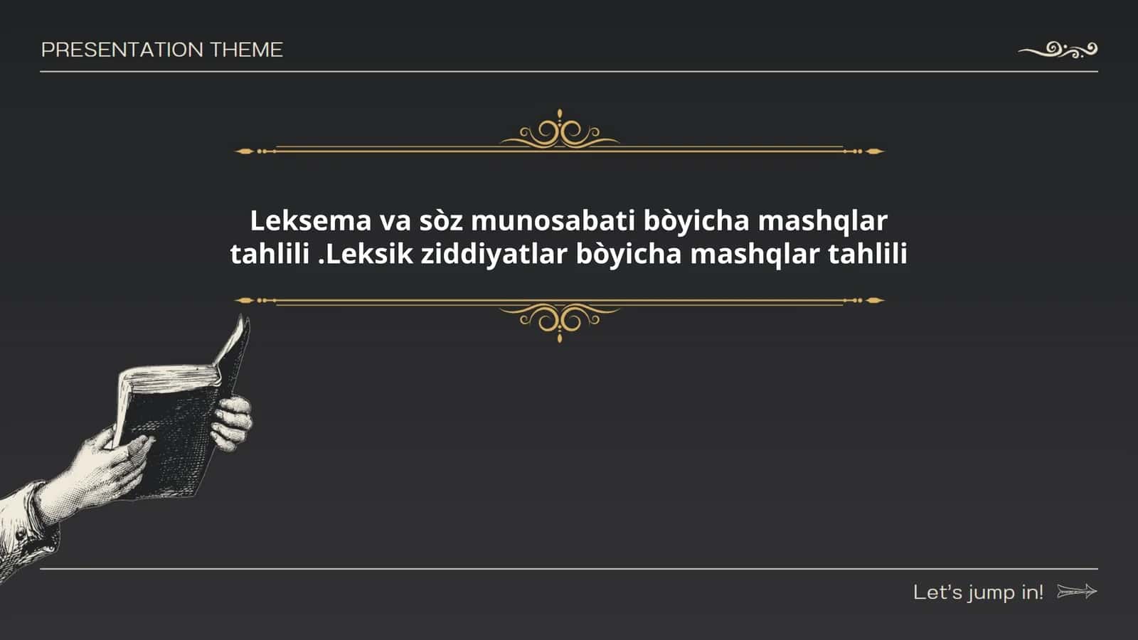 Leksema va sòz munosabati bòyicha mashqlar tahlili