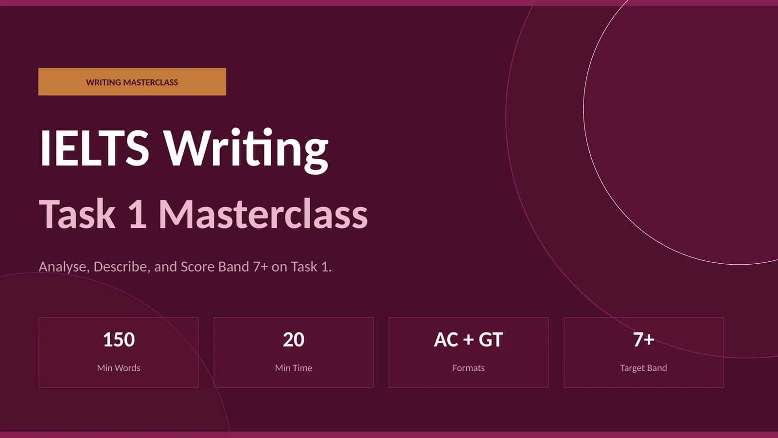 IELTS Writing Task 1 Masterclass