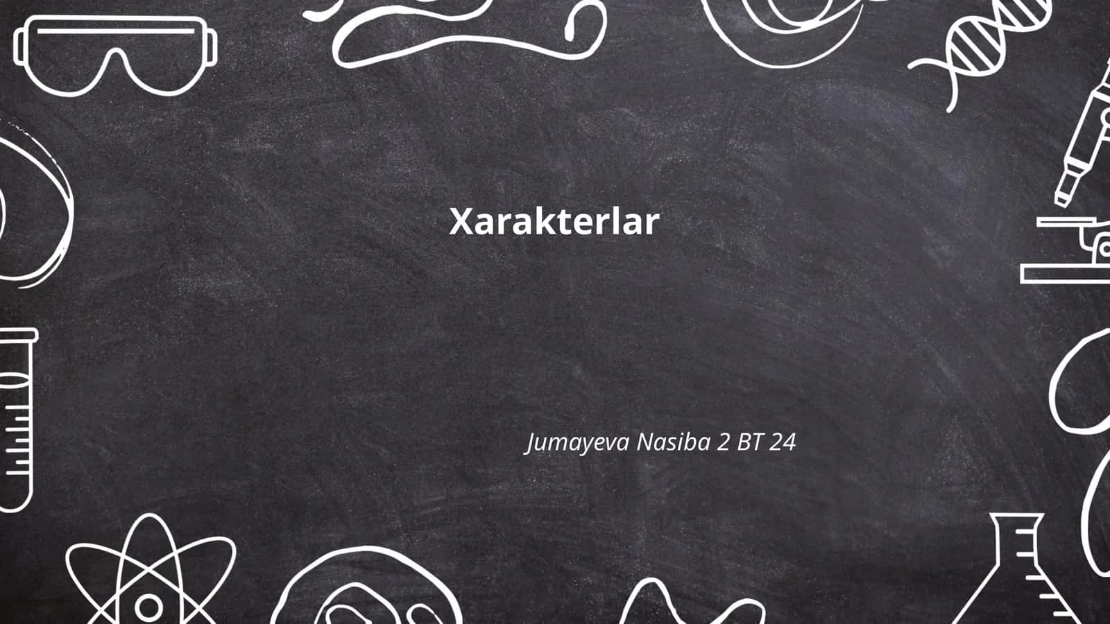 Xarakterlar