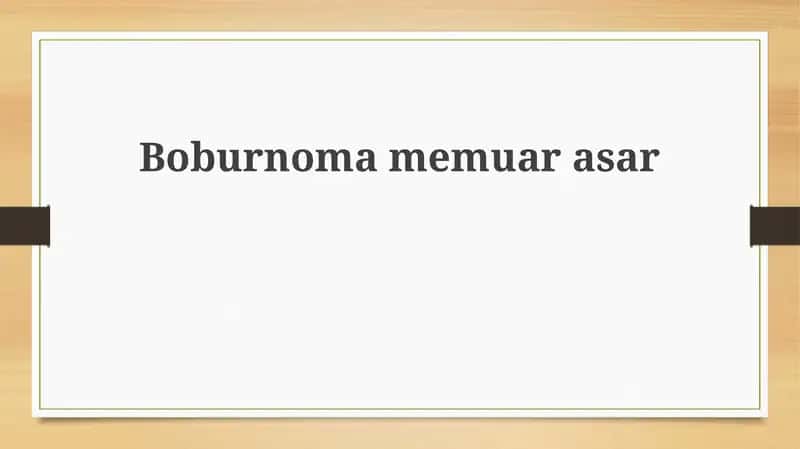 Boburnomamemuarasar