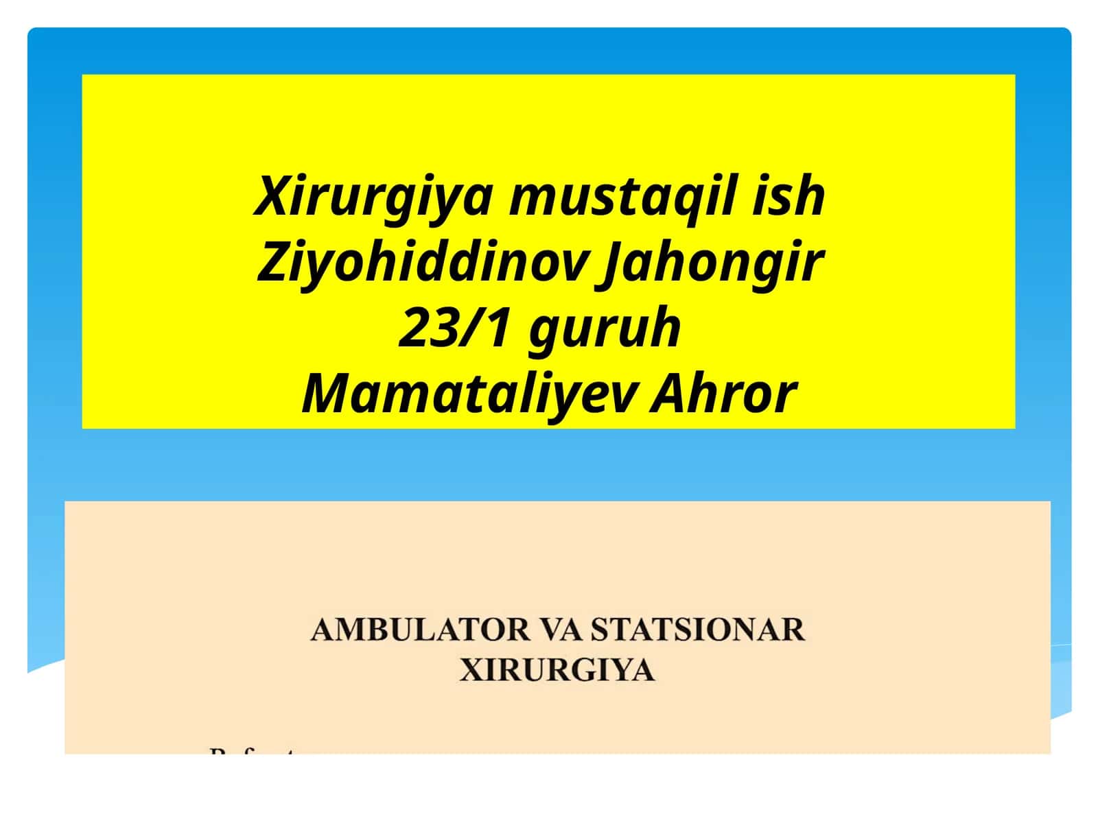 Xirurgiyamustaqilish