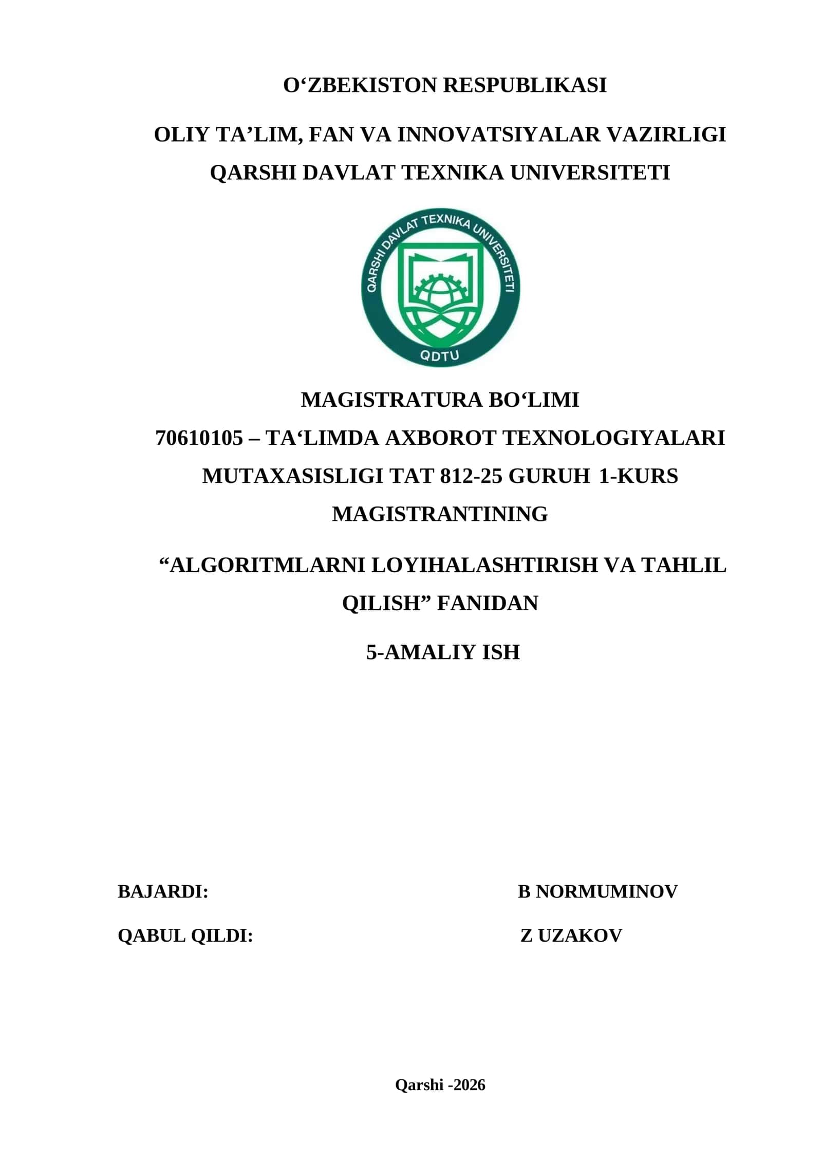 Graflar. Eng qisqa yo‘l. Kommivoyajer masalasi.