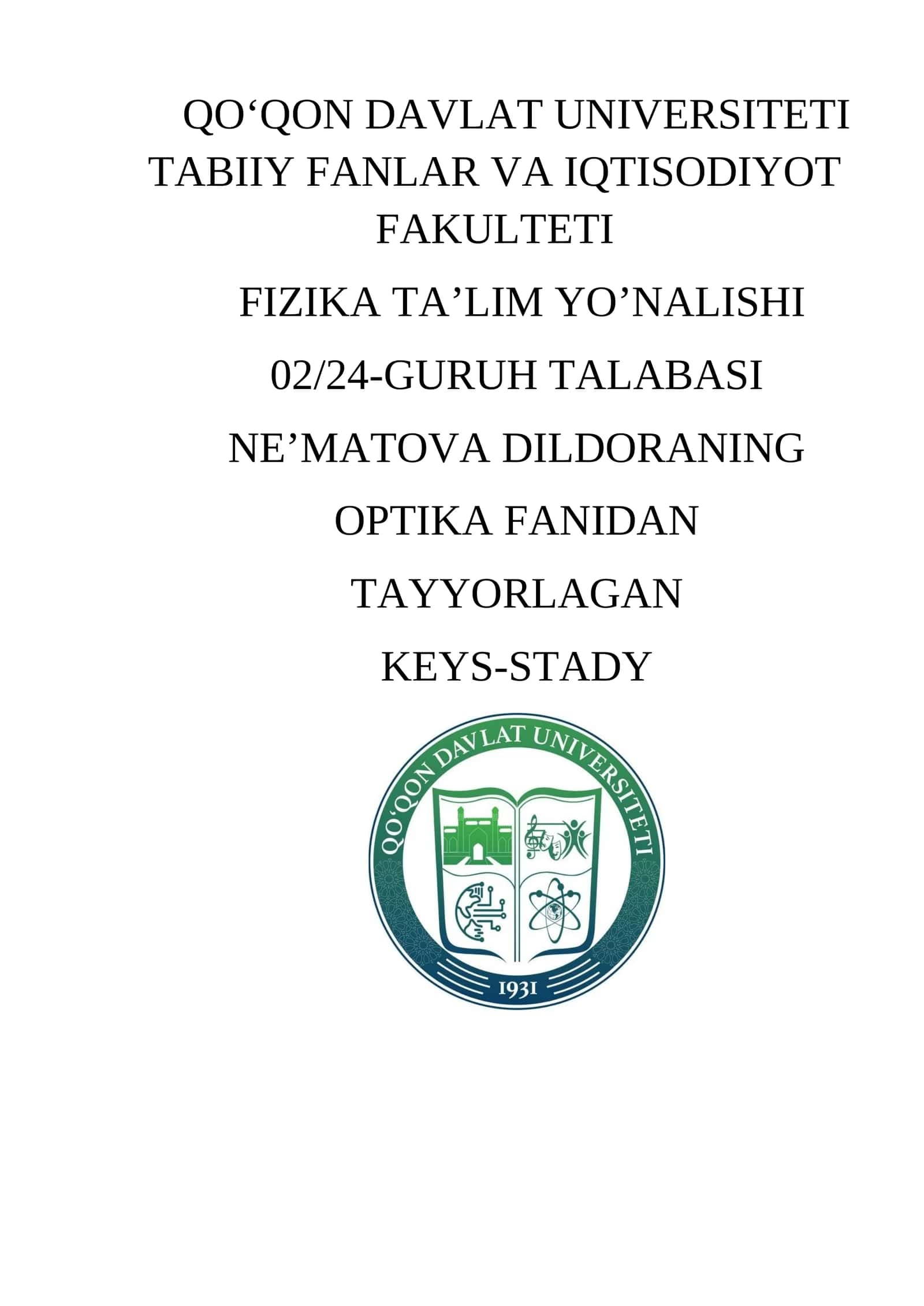 KEYS-STADY “Fotolyuminesensiya hodisasi”