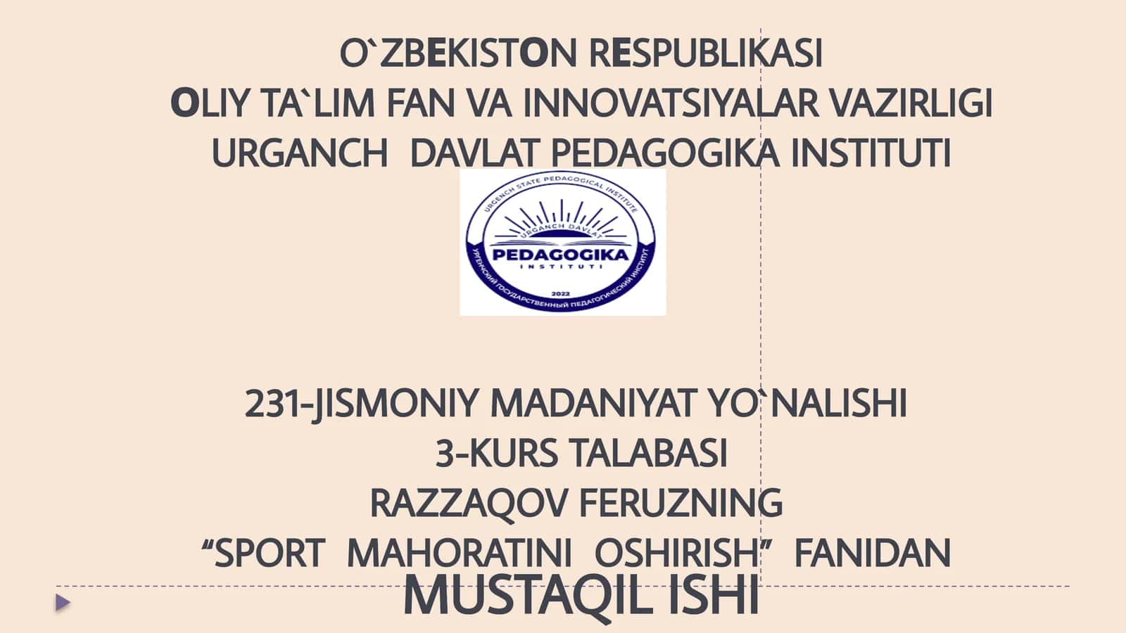 "SPORT MAHORATINI OSHIRISH"