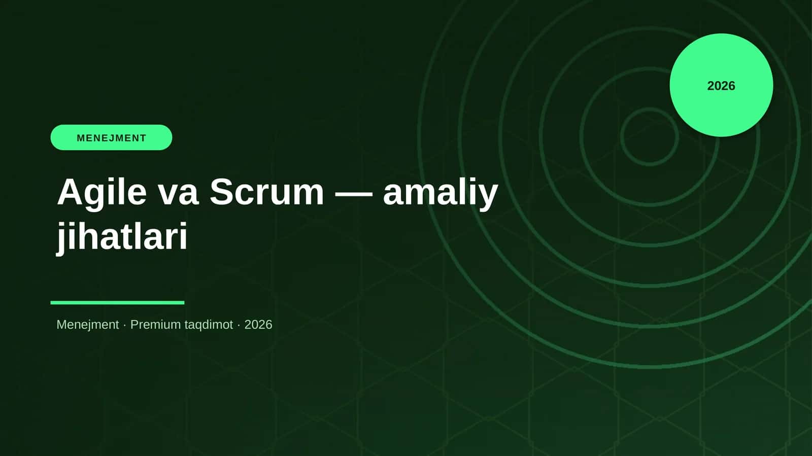 Agile va Scrum — amaliy jihatlari