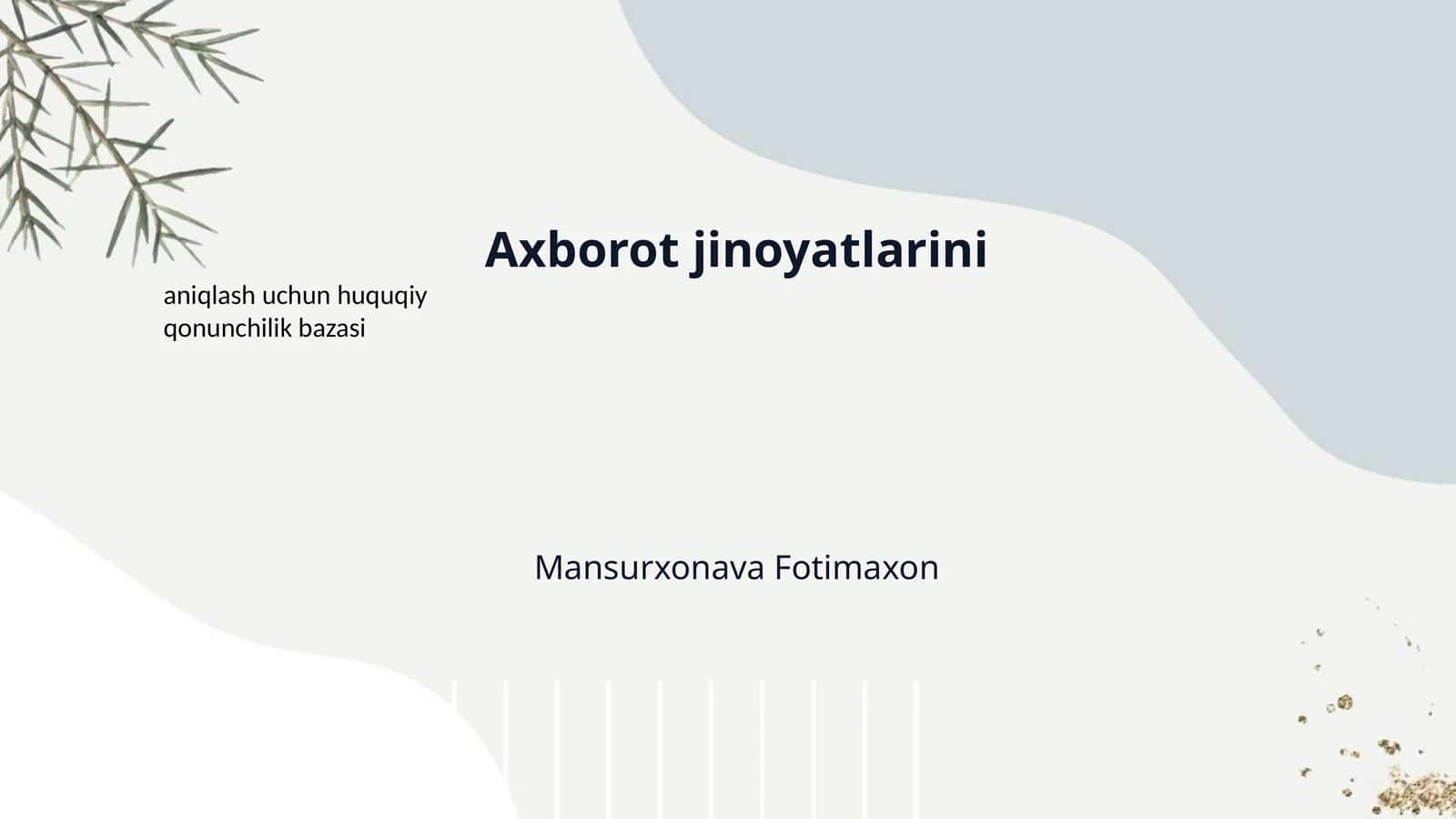 Axborot jinoyatlarini