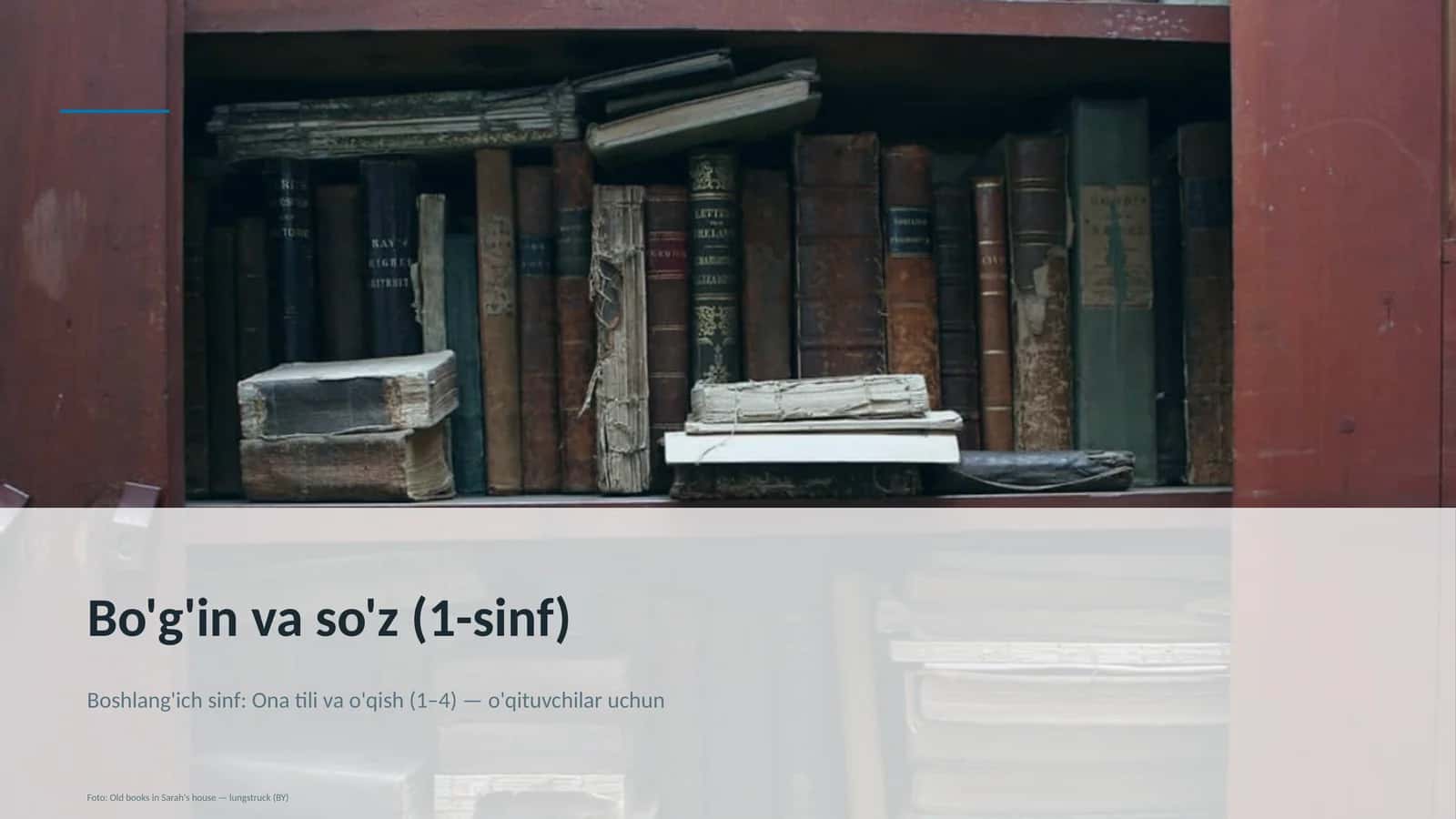 Bo'g'in va so'z (1-sinf)