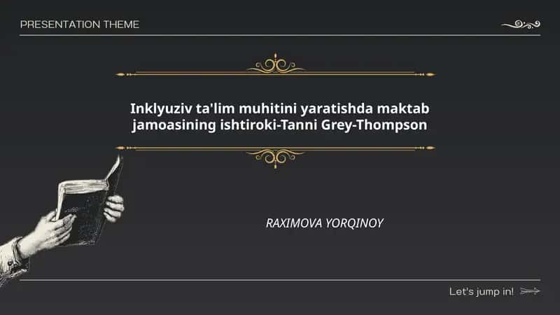Inklyuziv ta'lim muhitini yaratishda maktab jamoasining ishtiroki-Tanni Grey-Thompson