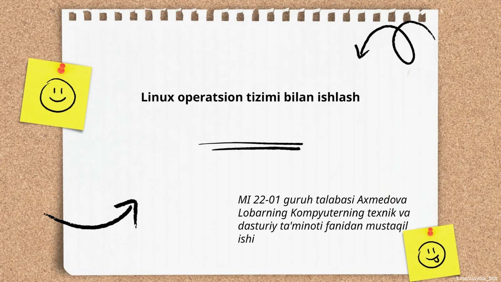 Linux operatsion tizimi bilan ishlash