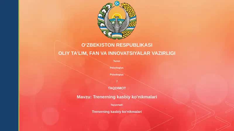 Trenerning kasbiy ko'nikmalari