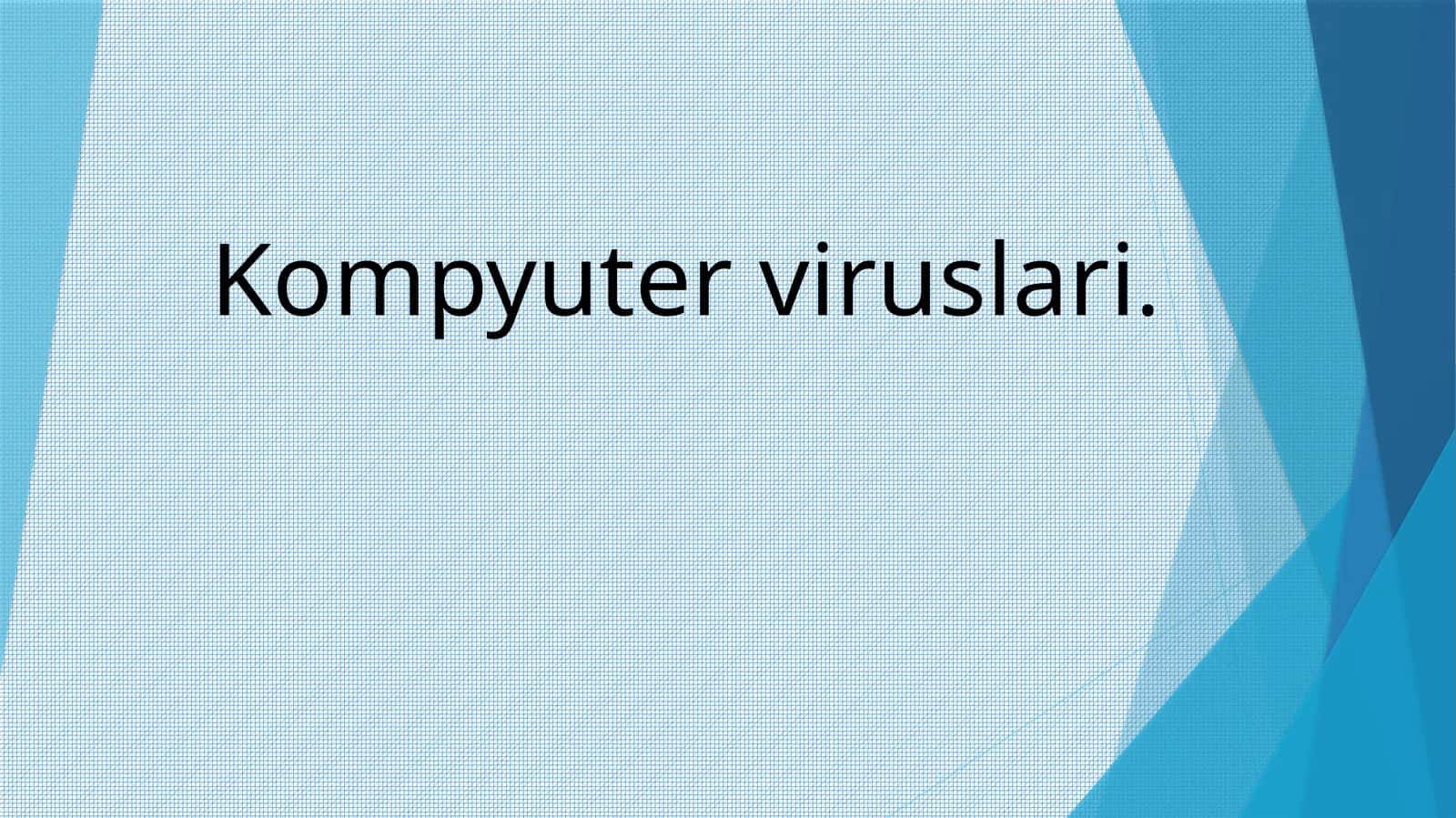 Kompyuter viruslari