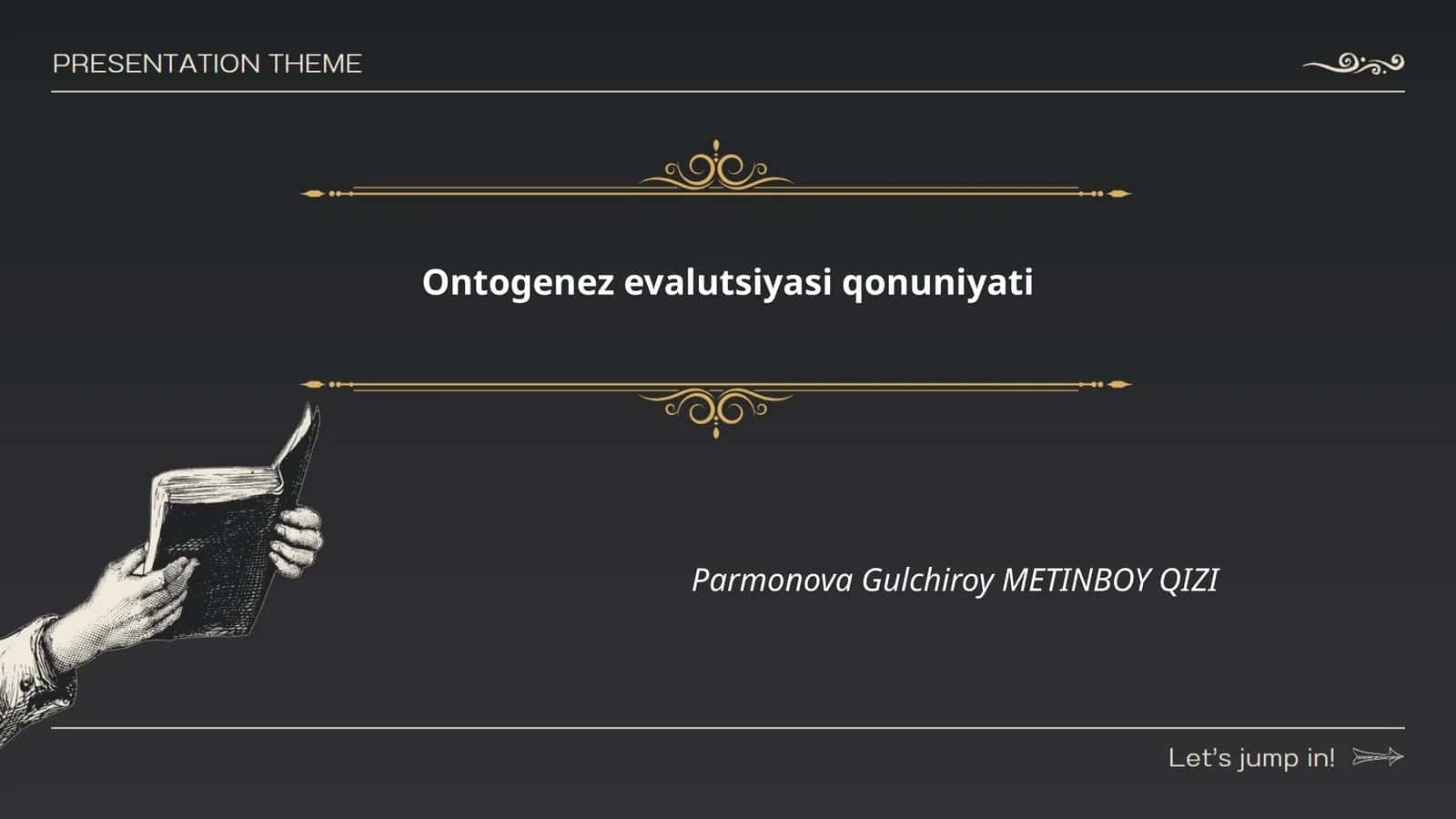 Ontogenez evalutsiyasi qonuniyati