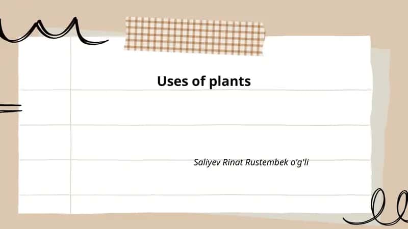 Medicinal Uses of Plants