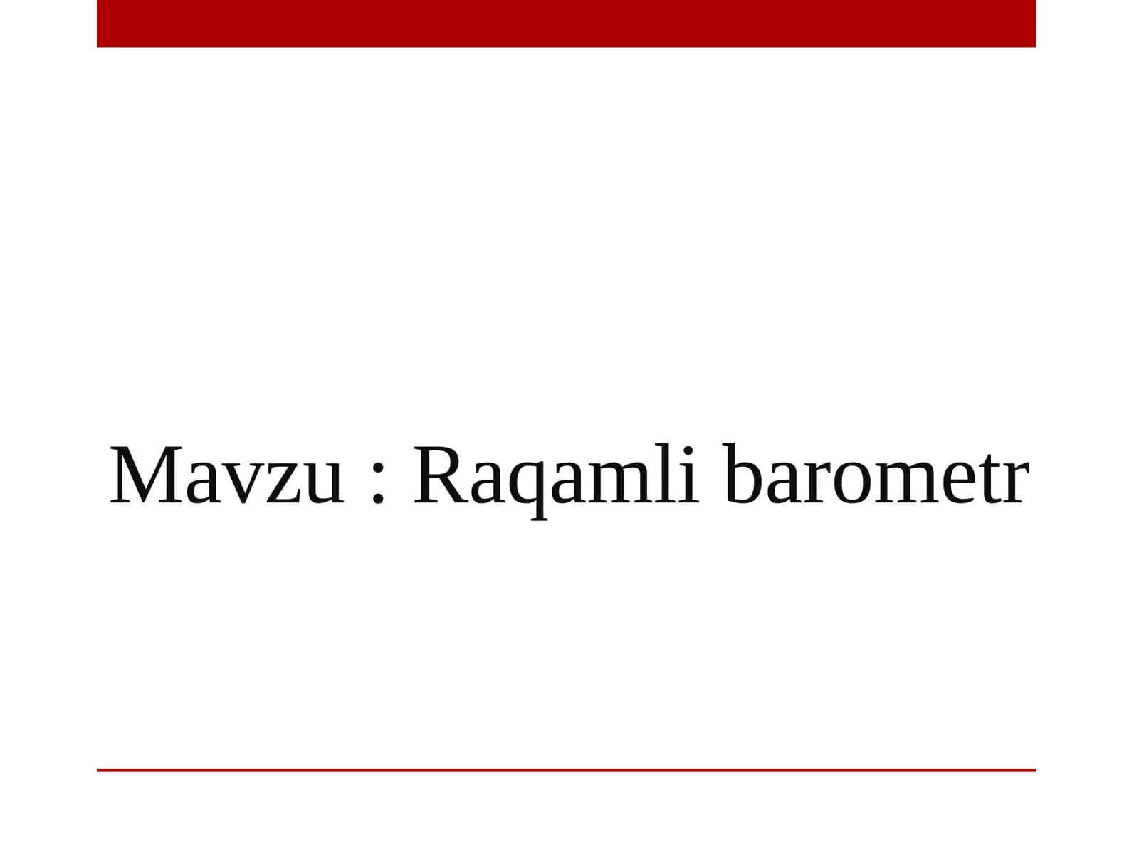 Raqamli barometr