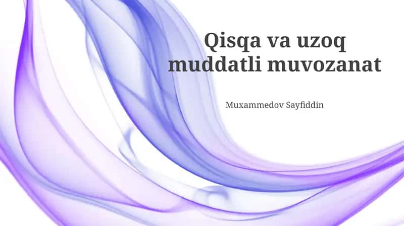 Muvozanat narxi va miqdori