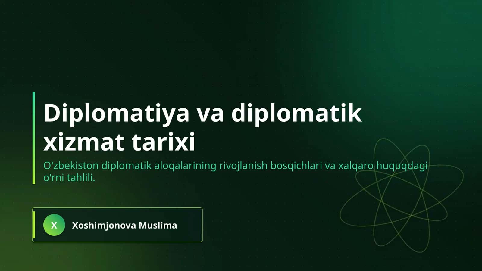 Diplomatiya va diplomatik xizmat tarixi