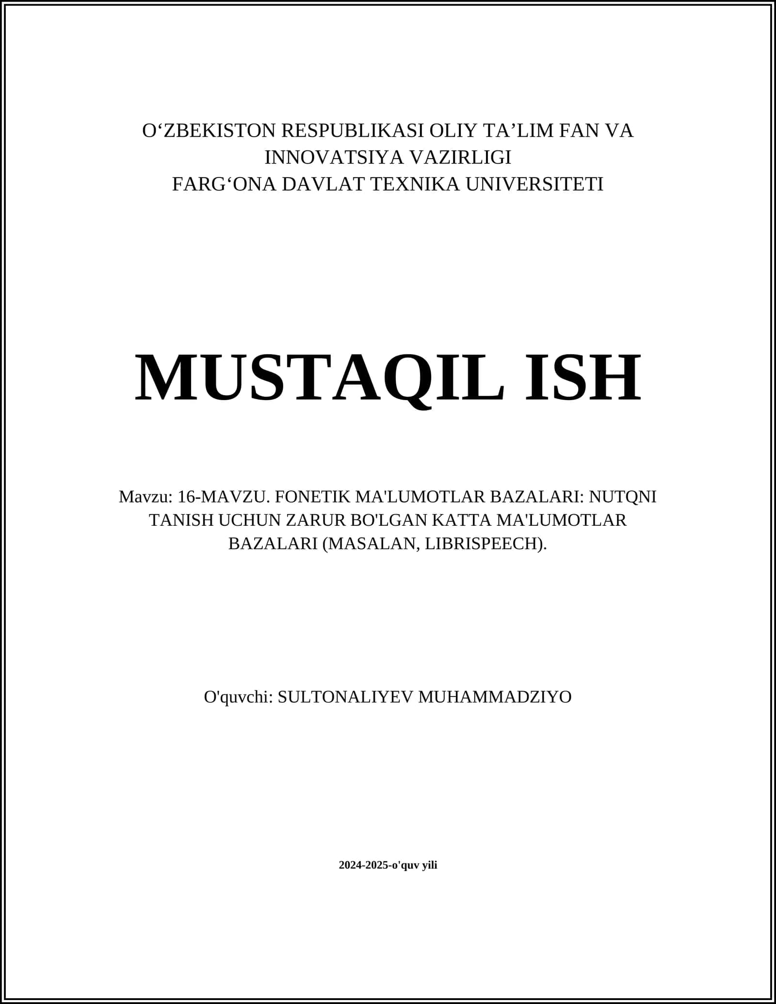 Fonetik ma'lumotlar bazalari