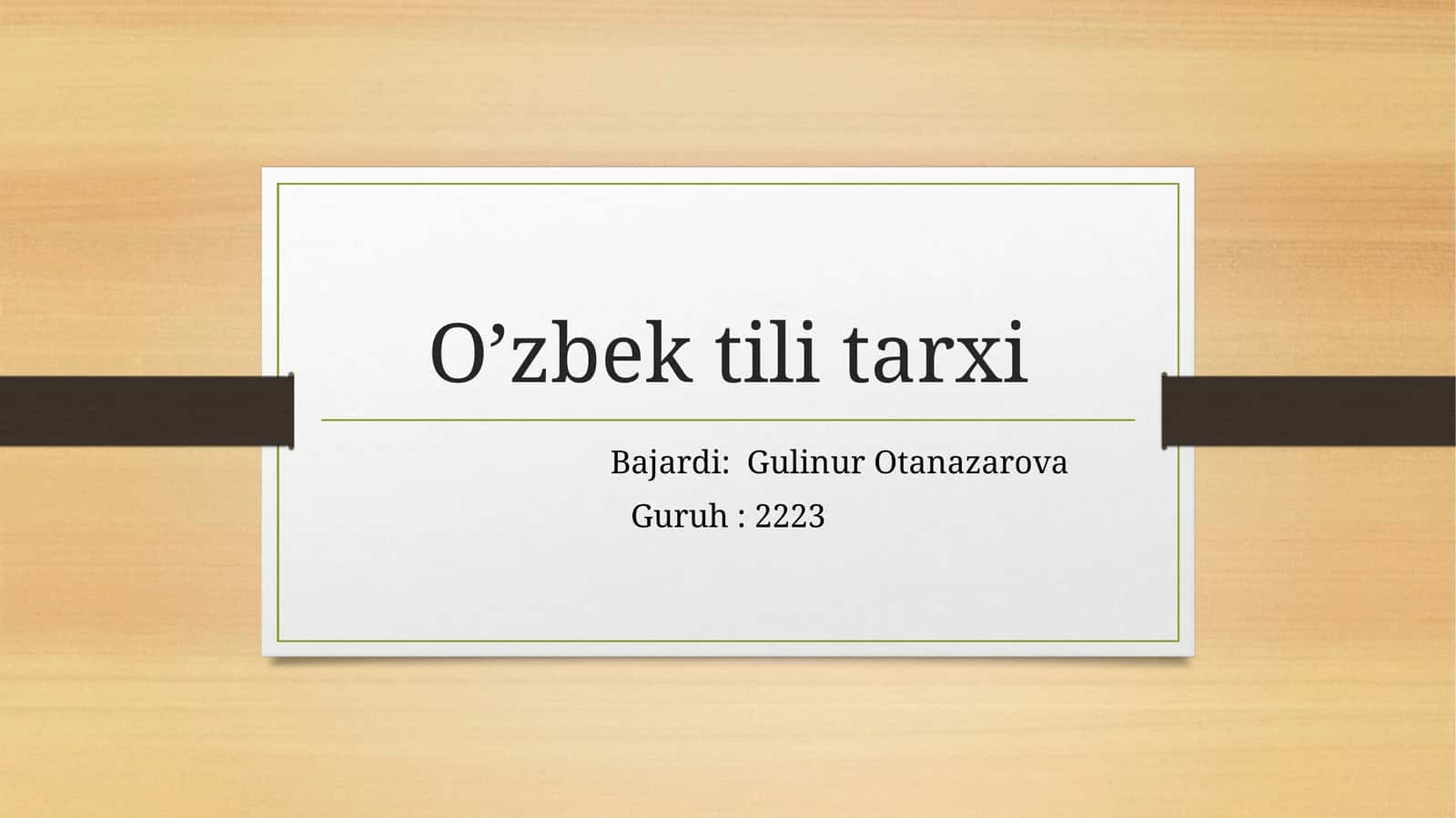Eski o’zbek tilida ko’chirma gaplarning shakllanishi