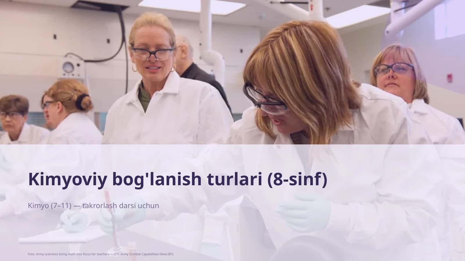 Kimyoviy bog'lanish turlari (8-sinf)