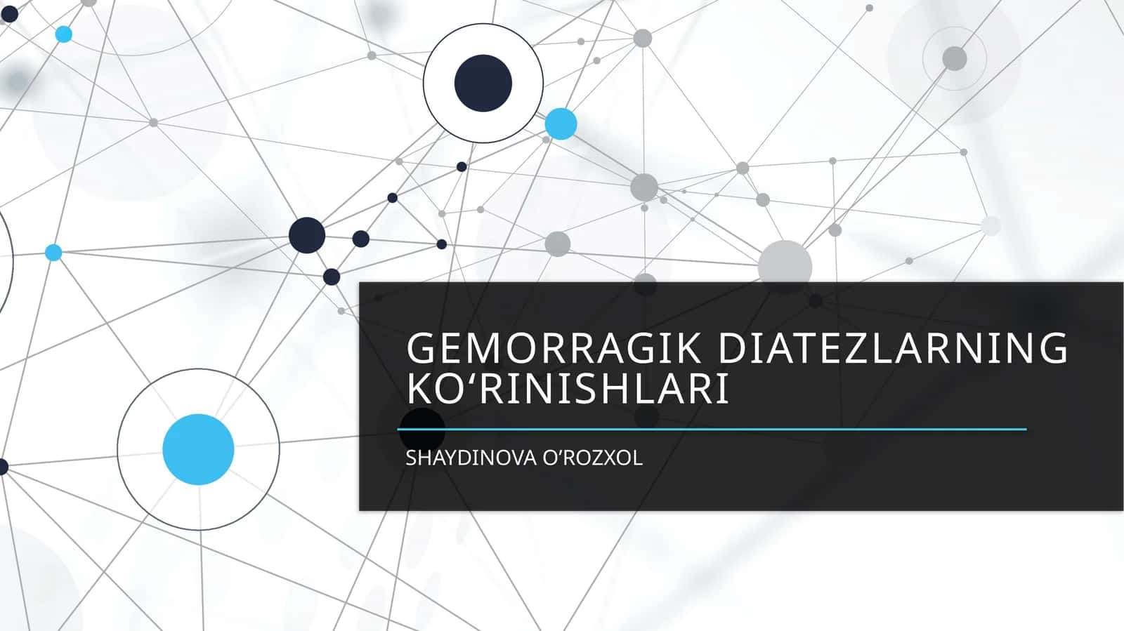 Gemorragik diatezlarning ko‘rinishlari