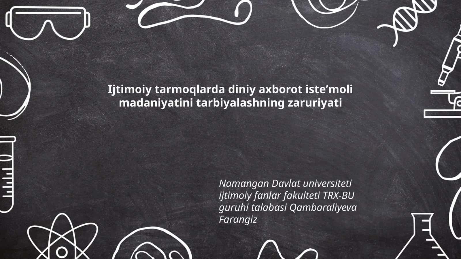 Ijtimoiy tarmoqlarda diniy axborot isteʼmoli madaniyatini tarbiyalashning zaruriyati