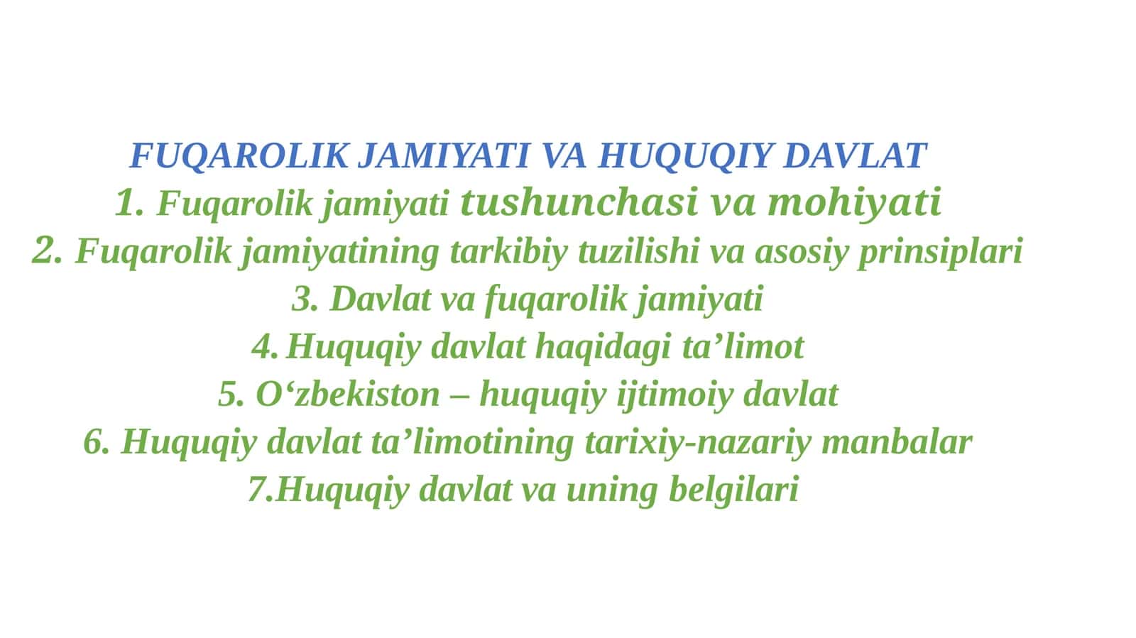 FUQAROLIK JAMIYATI VA HUQUQIY DAVLAT