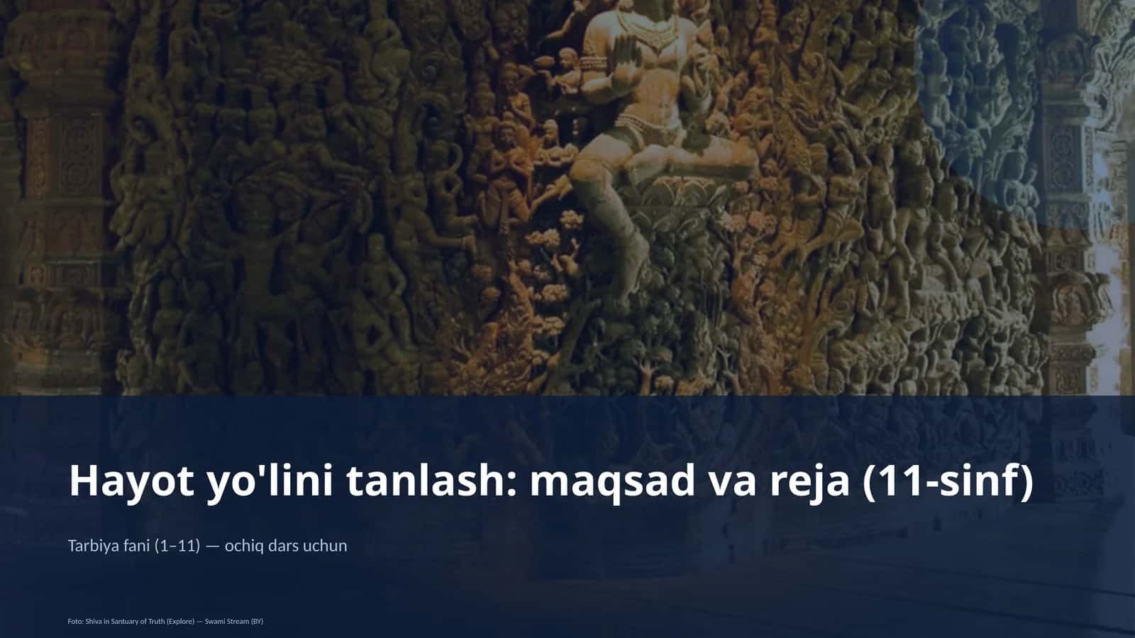 Hayot yo'lini tanlash: maqsad va reja (11-sinf)