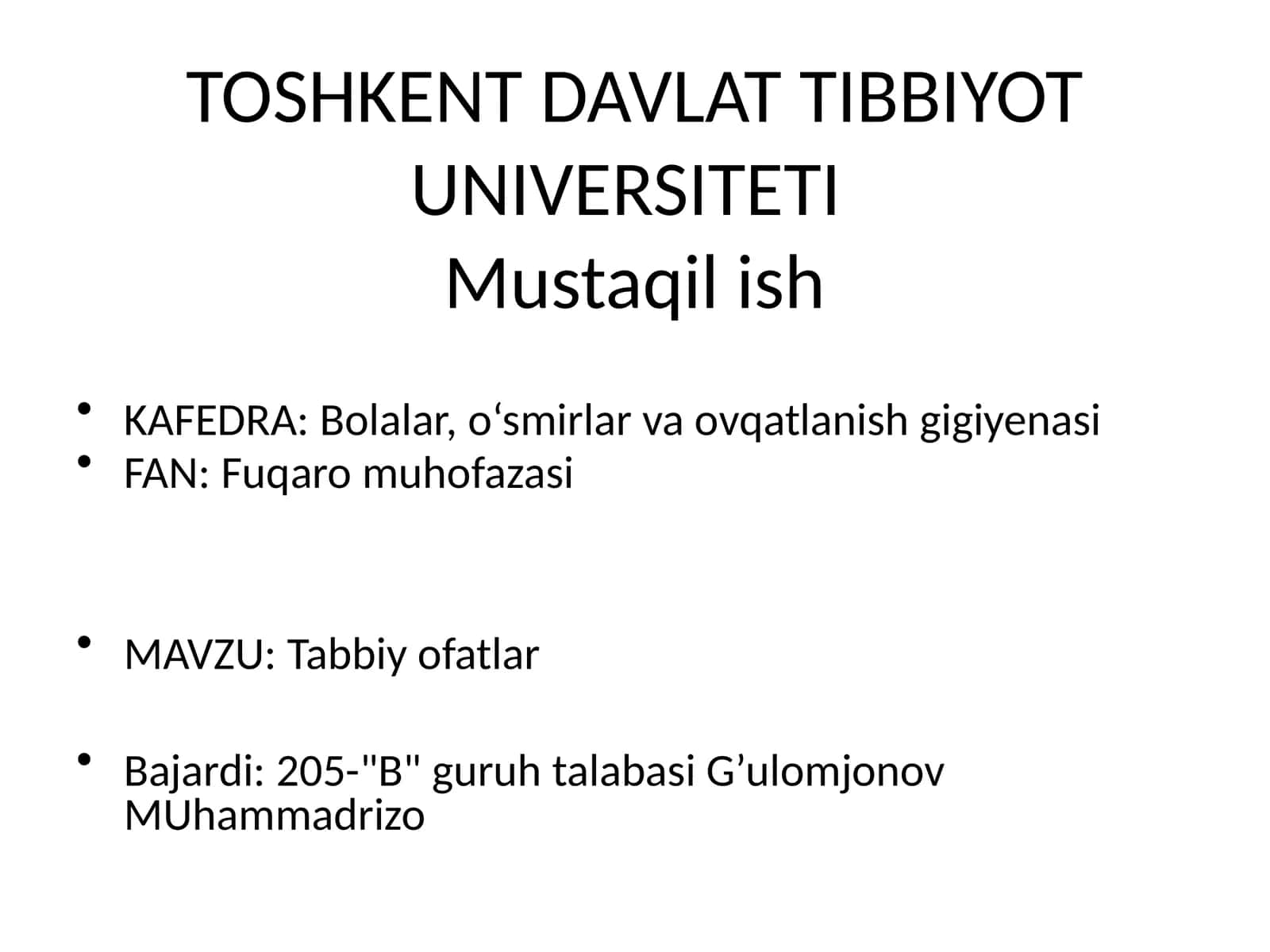 Tabbiy ofatlar
