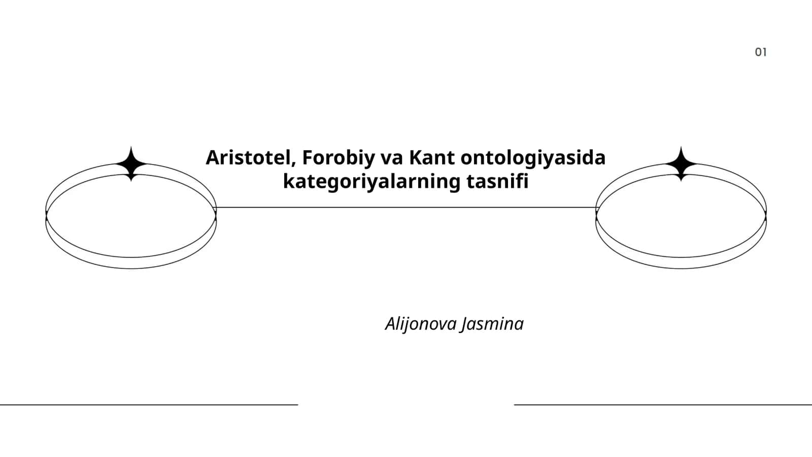 Aristotel, Forobiy va Kant ontologiyasida kategoriyalarning tasnifi