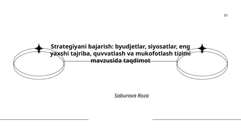 Strategiyani bajarish: byudjetlar, siyosatlar, eng yaxshi tajriba, quvvatlash va mukofotlash tizimi