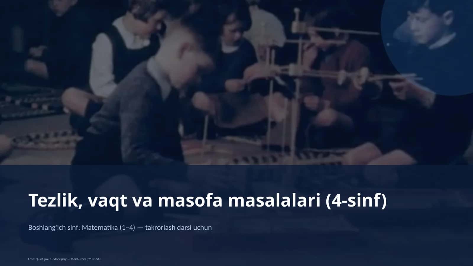 Tezlik, vaqt va masofa masalalari (4-sinf)