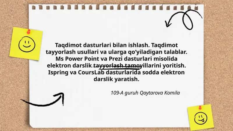 Taqdimot Dasturlari bilan Ishlash