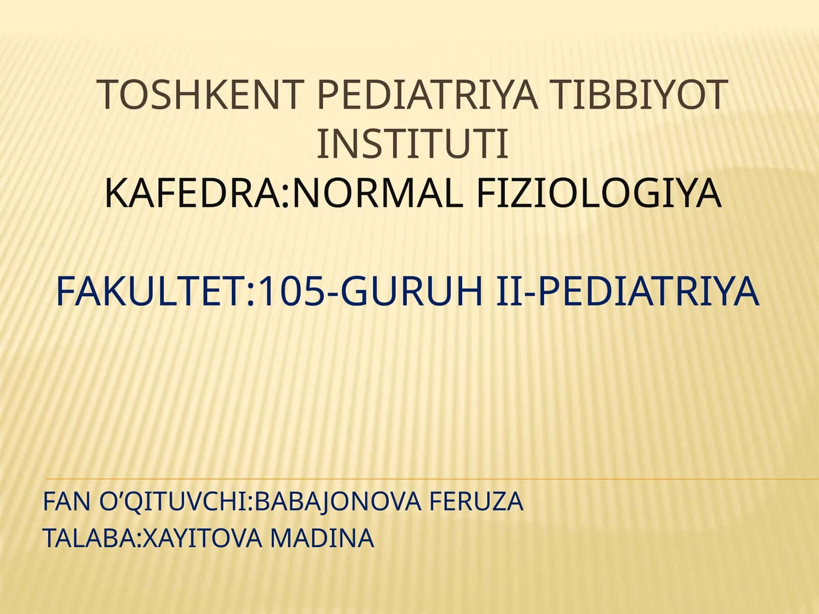 Pul's parametrlari