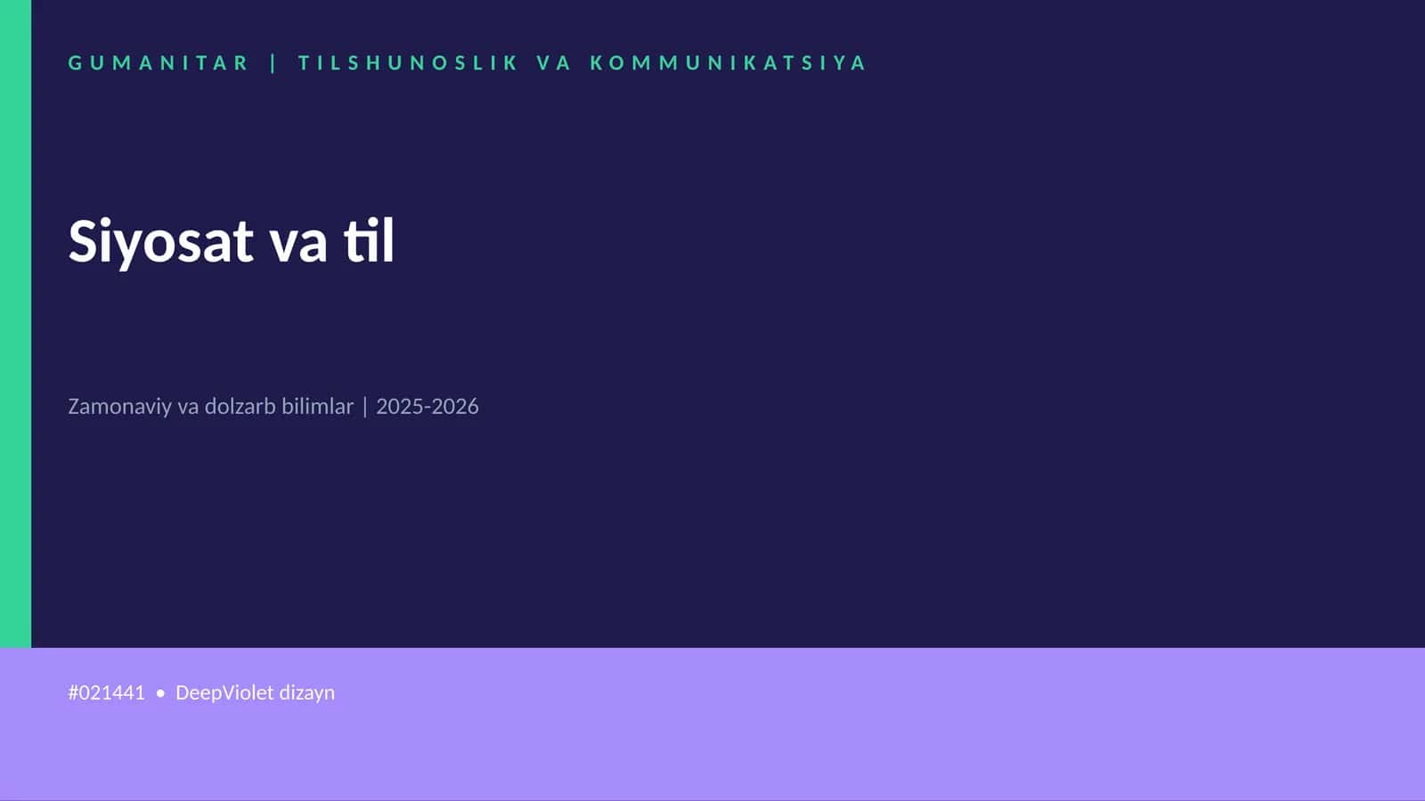 Siyosat va til
