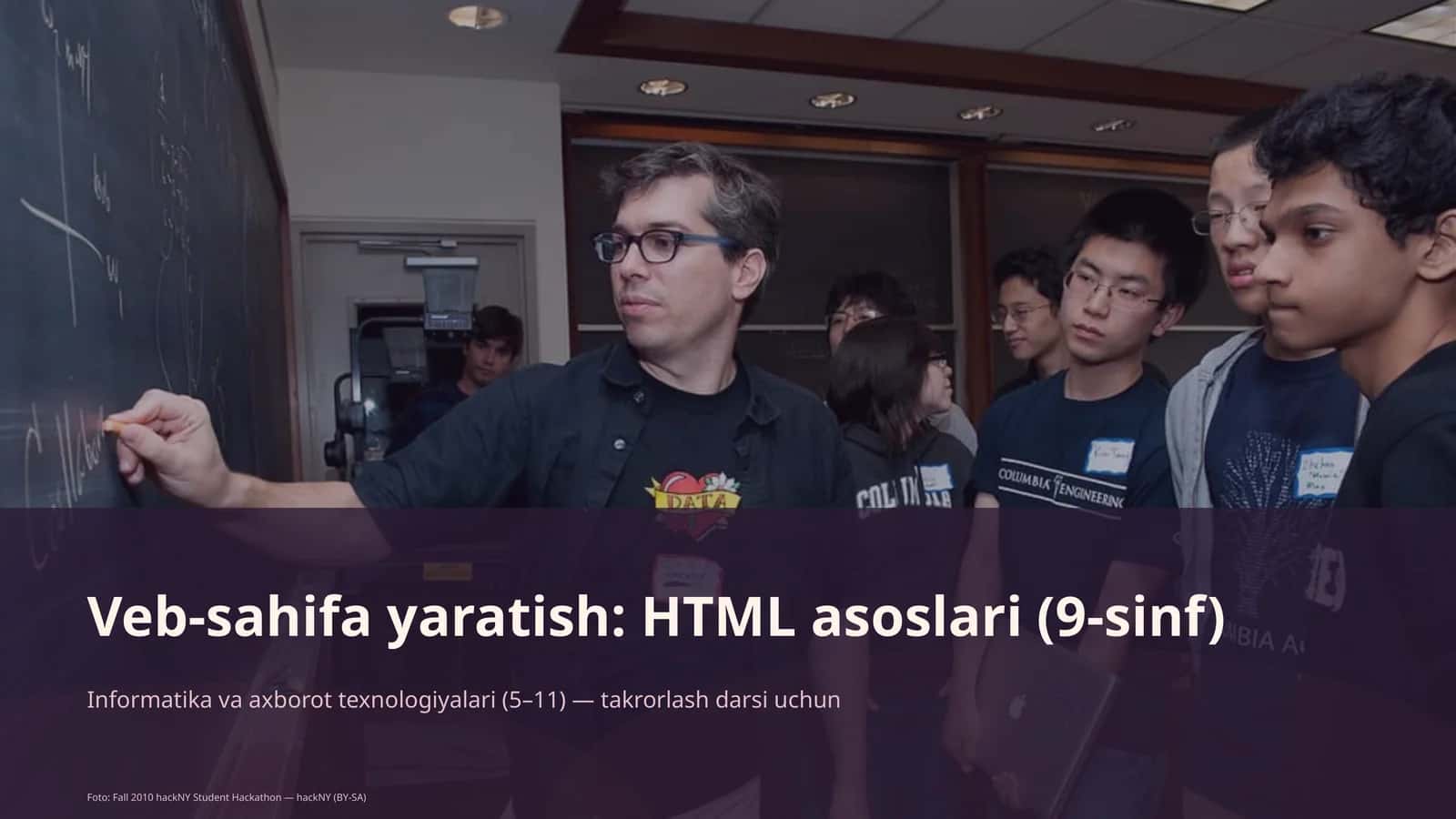 Veb-sahifa yaratish: HTML asoslari (9-sinf)