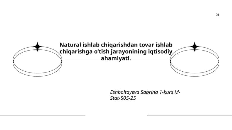 Natural ishlab chiqarishdan tovar ishlab chiqarishga o‘tish jarayonining iqtisodiy ahamiyati