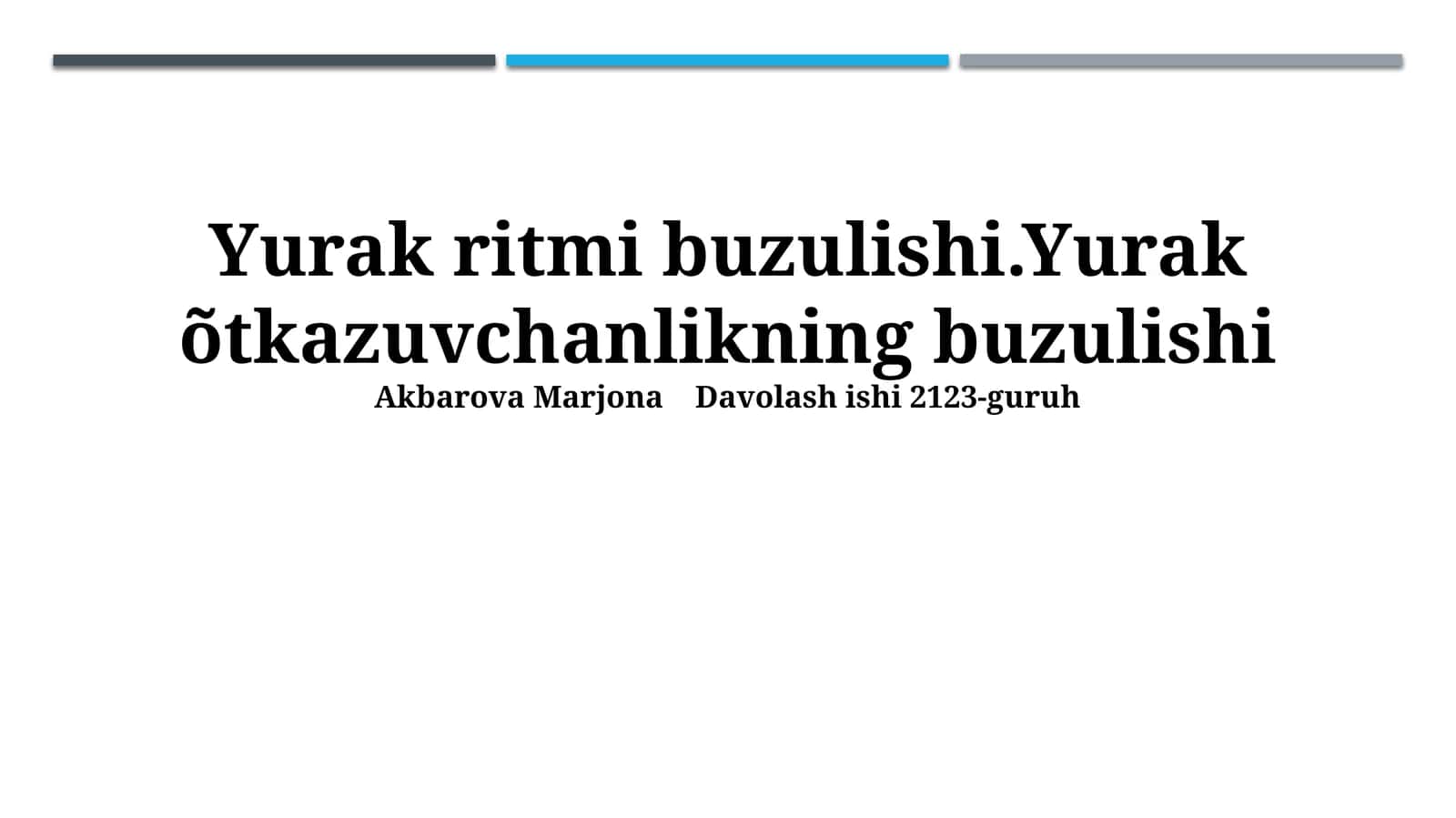 Yurak ritmi buzulishi